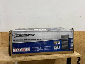 Strongway 12-Tier Single-Side Wire Shelving Unit with 66 Bins, 39.5in.L x 16in.W x 80.5in.H #53917 MSRP $349.99
