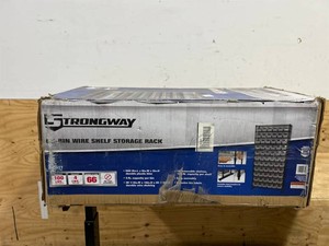 Strongway 12-Tier Single-Side Wire Shelving Unit with 66 Bins, 39.5in.L x 16in.W x 80.5in.H #53917 MSRP $349.99
