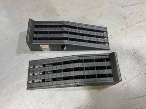 $75 Ironton Poly Car Ramp Set, 12,000-Lb. GVW Capacity, Lightweight Non-Rusting Design. MSRP $74.99