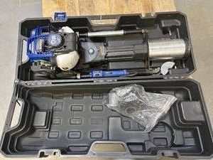 $620 Powerhorse Post Pounder 47-Lb. Driving Head, 1.2 HP Engine, Model# JH-95 (hammerhead broken untested). MSRP $619.99