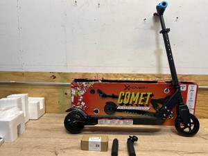 $150 HOVER-1 COMET electric scooter. Ages 8 max weight 68kg. 6 inch tires. 10mph top speed. 5mile max travel distance per charge.(Right handle bar does not screw in, may require the threads to be tapped). MSRP $149.99