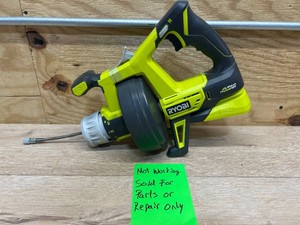 $179 Ryobi one 18v drain auger. sold for parts of repair MSRP $179.