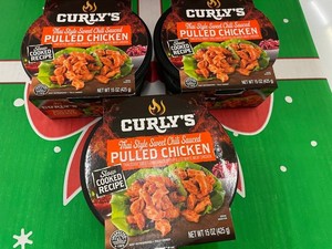 Curlys Thai Sweet Chili Pulled Chicken 15 Oz (Lot of 3)