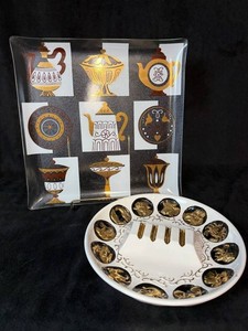 MCM Glass Tray & Zodiac Ashtray