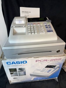 Casio PCR-262 Electronic Cash Register With Manuals