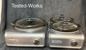 Crock-Pot Hookups Slow Cookers With Glass Lids (Lot of 3)