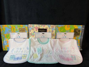 New Baby RAGEOUS Bibs Lot of 3 & Baby-Themed Gift Wrap Mixed Lot