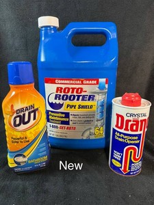 Roto-Rooter, Drain Out & Crystal Drain Products Mixed Lot