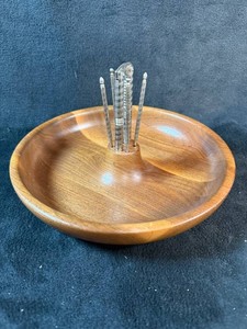 RCW Wooden Nut Serving Bowl Set with Nutcracker and Nut Picks