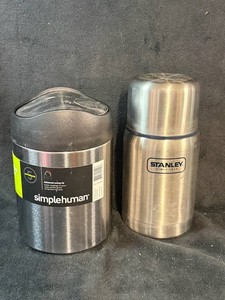 Simplehuman Countertop Trash Can & Stanley Insulated Thermos Mixed Lot