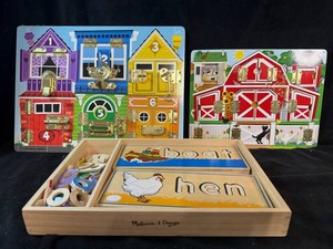Melissa & Doug Latches, Hide & Seek Farm & See & Spell Mixed Lot