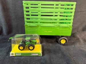 John Deere 9620R Tractor & Ertl Bale Throw Wagon Mixed Lot