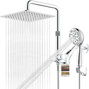 $65 Ryamen Upgraded Filtered Shower Head with Handheld, 10 inch Rain Showerhead