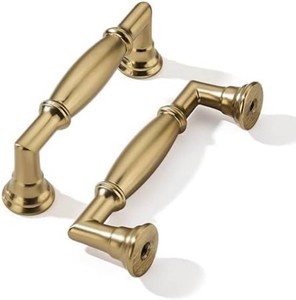 $30 khtumeware 10 Pack 3 Inch(76mm) Champagne Bronze Cabinet Pulls Heavy Duty Solid Satin Brass Cabinet Handles Kitchen Cabinet Hardware for Cupboard Drawer Handles Dresser Pulls