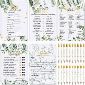Outus 220 Pcs Bridal Shower Game 40 Guests Cards Set with 20 Pencils