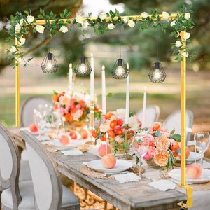 $26 Antizz Over The Table Rod Stand with Clamps for Party Decoration Gold