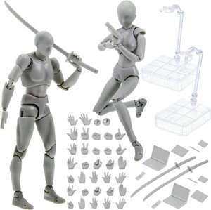 $33 Yookeer Drawing Action Figures Body, Male and Female, Gray, 2