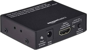$25 Amazon Basics 4K 30Hz HDMI to HDMI and Audio Extractor Converter with SPDIF, Stereo Audio Output, Toslink Optical Audio for Apple TV, Fire TV, Fire Stick, Blu-Ray Players, Black