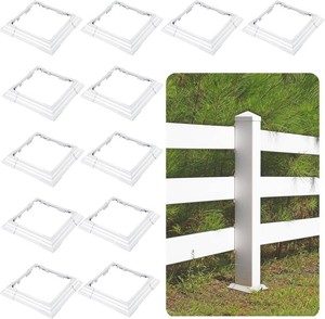 $49 Juexica 6 x 6 Inches Vinyl Post Sleeve, Adjustable Skirt, White, 12 Pack