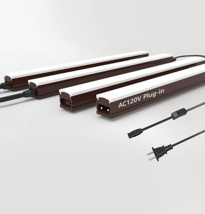$53 Leetdud Under Cabinet Lighting Plug in, 16 Inch 4 Pcs, Linkable AC120V 3CCT 3000K4000K5000K Ultra Slim, LED Under Cabinet Lights for Counter Light, Kitchen, Shelf, Sink, Workshop, Desk, Bronze