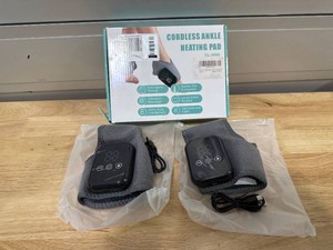 $50 Aowex 2 Pcs Foot Massager, 2-in-1 Foot and Ankle Massager, Cordless USB Rechargeable Heated Foot Massager Triple Method, 3 Vibration Modes & 3 Heat Settings, Portable Ankle Wrap for Home or Travel