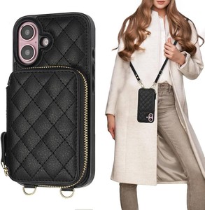 $30 Bocasal Crossbody Wallet Case Card Holder for iPhone 16, Black