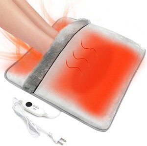 $40 Double Sided Foot Warmer with LCD Display,Electric Feet Heating Pads for Women and Man with Non-Slip & Machine Washable,Electric Heated Foot Warmers with 8 Hrs Timer for Bed,Under Desk,Office,Home