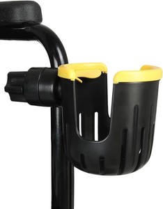 Wheelchair Cup Holder Attachment, Walker Cup Holder for Rollator, Mug Slots