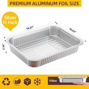 $28 Aluminum Foil Pans, Heavy Duty Disposable Aluminum Baking Pans (5 pack)