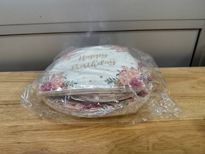 Happy 80th Birthday Tableware Party Decorations for Women, 24 Guests