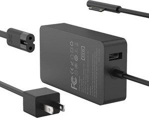 $27 65W Charger Compatible with Microsoft Surface Pro 11, 10, 9, 8, 7, 7, 6, 5, 4, 3, X, Power Adapter for Windows Surface Laptop 7654321, Go Tablet, Book 321, Support 44W, 36W, LED, 10FT