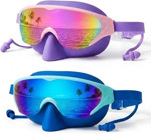 $20 Zoomsnail Kids Swim Goggles with Nose Cover, Leakproof Anti-fog UV Lens Toddlers Swimming Goggles for Kids 3-15 Boys & Girls