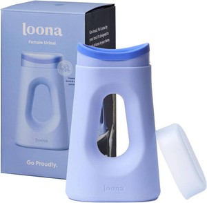 $40 Loona Premium Female Urinal - Quiet, No Splash Design for Women - Ideal for Bedside, Travel, and Outdoor Use - Loona Blue - HSAFSA Eligible