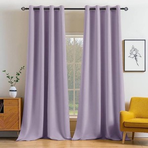 $33 MIULEE Lilac Blackout Bedroom Curtains Drapes 96 Inch Long 52x96