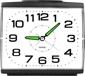 DTKID Large Analog Alarm Clock for Bedside, Silent Non-Ticking