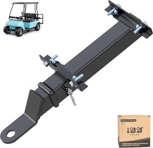 $36 10L0L Heavy Duty Golf Cart Trailer Hitch Kit with 2 Receiver - Under Rear SeatFootrest Mount, Universal Fit for Yamaha, EZGO, Club Car - Easy Installation