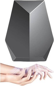 $38 1600W Powerful Hand Dryer, Wall-Mounted Quiet Bathroom Dryer with No-Drill Installation, Compact Automatic Sensor Dryer for Home, Kitchen, Hotel(Black and White) (Black)