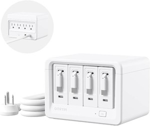 $130 Gitryin 12-in-1 Desktop Charging Station, 160W USB Retractable GaN Charger
