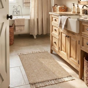 $26 Collive Boho Small Bathroom Rug 2 x 3, Modern Farmhouse Rugs for Entryway