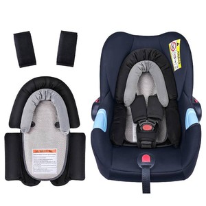 $23 COOLBEBE Upgraded 3-in-1 Baby Body Support & Strap Covers Set for Newborn Infant - Extra Soft Car Seat Insert Cushion Pad, Perfect for Car Seats, Strollers, Swing, Black