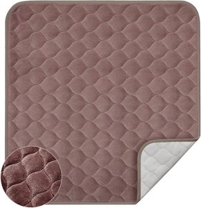 Reusable Waterproof Incontinence Chair Pads (22 x 21) - Machine Washable Seat Protector - Chair Protector Seat Cover, Extra Heavy Absorbency, Seat, Car, Wheelchair & Recliner (Brown, 1 Pack)