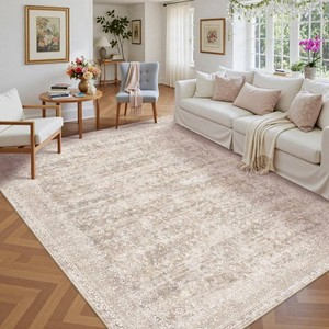$63 6x9 Beige Rugs for Living Room Large Netural Area Rug for Bedroom
