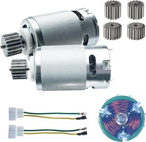 $29 2PCS 24 Volt RS555 35000RPM High-Speed 7R Motor (19T) for Fisher Price Power Wheels Kids Ride On Car Upgrade,Pair of 12V&18V&20V&24V RS555 19T Motor for Kids Kids Ride On Vehicals DIY