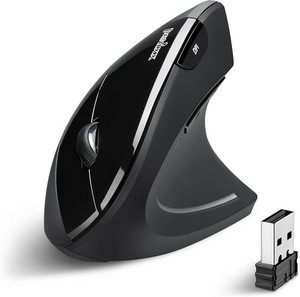 Perixx PERIMICE-713 Wireless Ergonomic Vertical Mouse - 80012001600 DPI - Right Handed - Recommended with RSI User