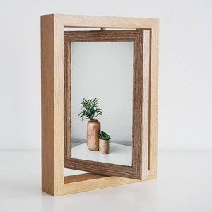 4x6 Spinning Picture Frame Rotating Photo Frame Vertical or Horizontal Tabletop Display Double-Sided Picture Frame Plexiglass