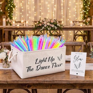 $29 AceOrbit light up the dance floor basket Wedding Table Sign Party Decor