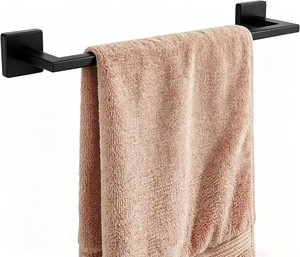 KLJKPA 16 Inch Hand Towel Bar for Bathroom Wall Mounted, Matte Black