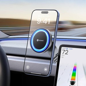 $45 VICSEED Tesla Phone Mount Strongest Magnet Power Foldable Hidden Tesla Phone Holder Fit for All Phone, Tesla Model 3 Model Y for MagSafe Car Mount, Tesla Model 3 Accessories, Tesla Model Y Accessories