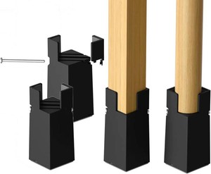 $28 Sephyroth Adjustable Bed Risers Furniture Risers 4Pack with Screw Clamp.Table Desk Chair Risers.Bed Risers 4Inch Fit Furnitures SquareRound Leg Diameter from 0.8 1.6 (4Inch Black)
