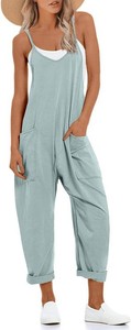$30 UNIANKIYA One Piece Jumpsuits for Women Casual Overalls Summer Rompers Trendy Jumpers Beach Vacation Outfits Travel Clothes (Size large)
